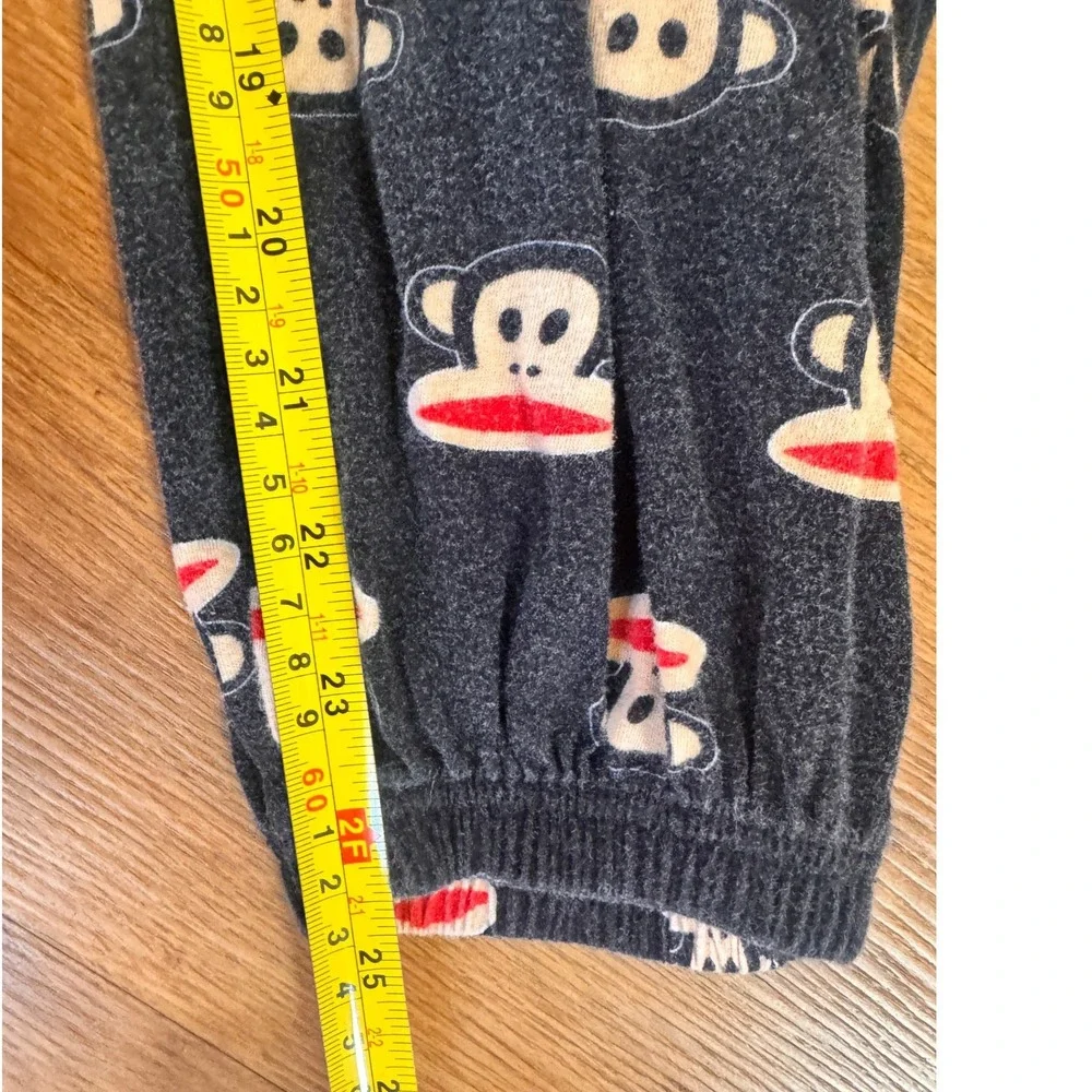 Paul Frank Pajama Pants Women Large Black Julius Monkey Fleece Y2K 90's